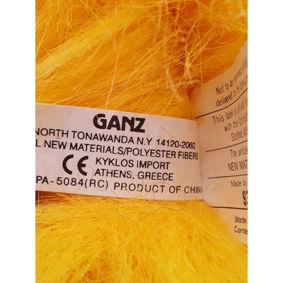 Vintage GANZ Archie Large Fuzzy Yellow Chicke Duck Glasses Sneakers H459 1988 - Picture 11 of 12